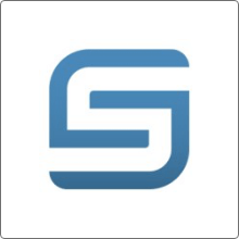 strauss diamond logo of a stylized S in metallic blue